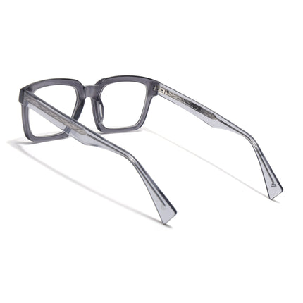 Voyage Glaze Grey Square Acetate Eyeglasses for Men & Women (FPK26021FMG8661)