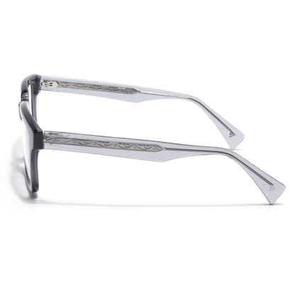 Voyage Glaze Grey Square Acetate Eyeglasses for Men & Women (FPK26021FMG8661)