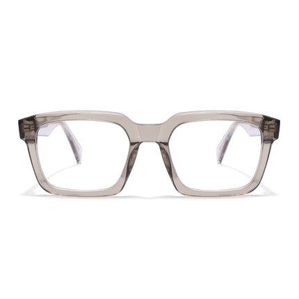 Voyage Glaze Brown Square Acetate Eyeglasses for Men & Women (FPK26021FMG8662)