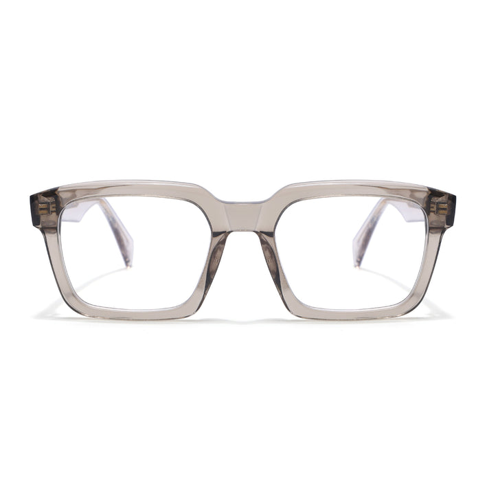 Voyage Glaze Brown Square Acetate Eyeglasses for Men & Women (FPK26021FMG8662)