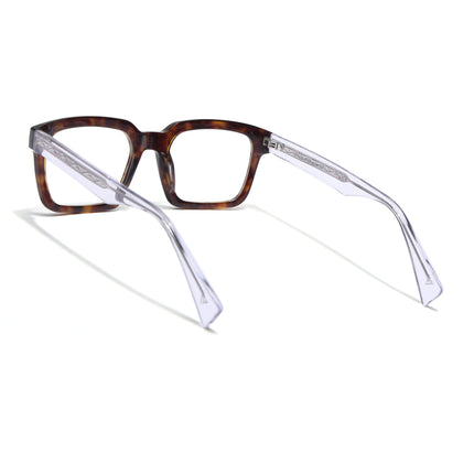 Voyage Glaze Demi Brown Square Acetate Eyeglasses for Men & Women (FPK26021FMG8663)