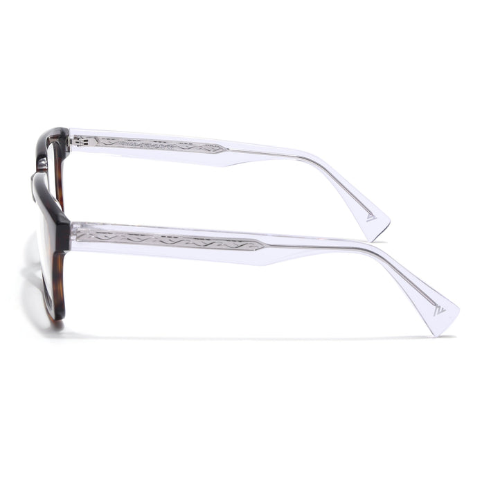 Voyage Glaze Demi Brown Square Acetate Eyeglasses for Men & Women (FPK26021FMG8663)