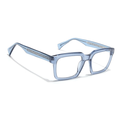 Voyage Glaze Blue Square Acetate Eyeglasses for Men & Women (FPK26021FMG8664)