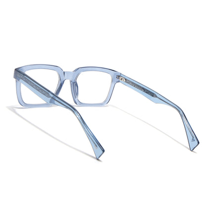 Voyage Glaze Blue Square Acetate Eyeglasses for Men & Women (FPK26021FMG8664)
