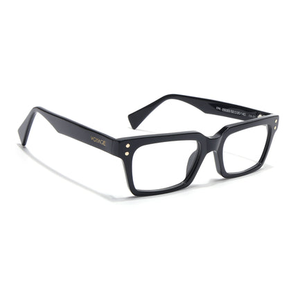 Voyage Glaze Black Rectangle Acetate Eyeglasses for Men & Women (FPK26022FMG8650)