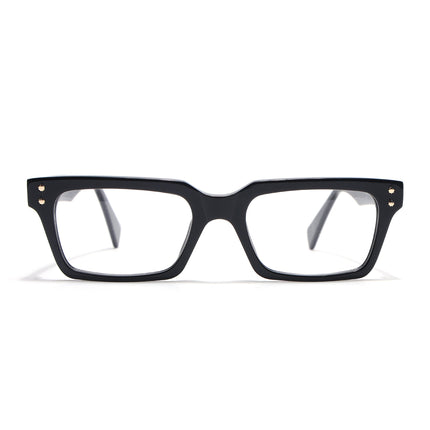 Voyage Glaze Black Rectangle Acetate Eyeglasses for Men & Women (FPK26022FMG8650)