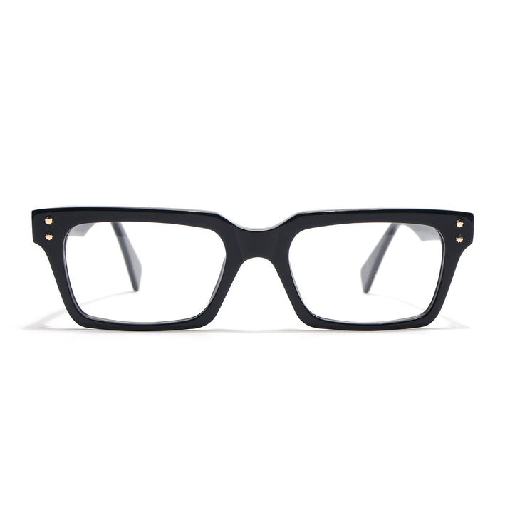 Voyage Glaze Black Rectangle Acetate Eyeglasses for Men & Women (FPK26022FMG8650)