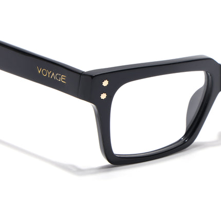 Voyage Glaze Black Rectangle Acetate Eyeglasses for Men & Women (FPK26022FMG8650)