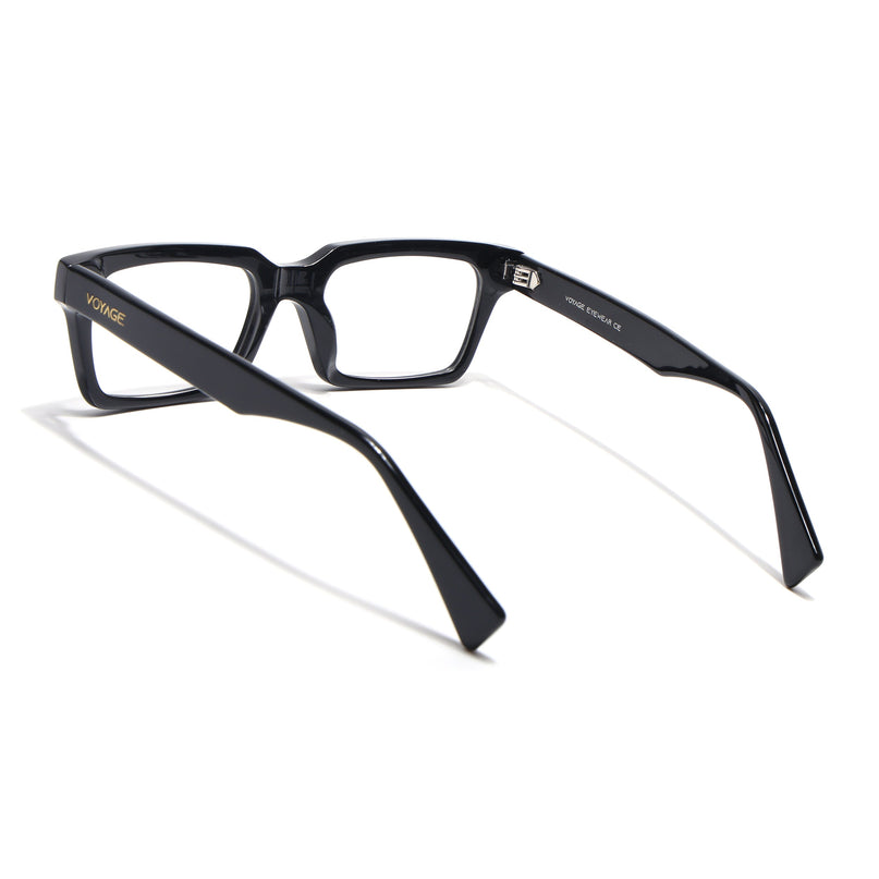 Voyage Glaze Black Rectangle Acetate Eyeglasses for Men & Women (FPK26022FMG8650)