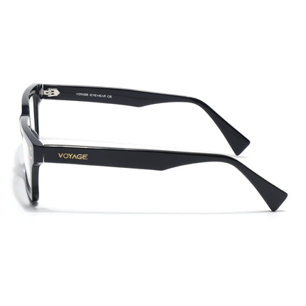 Voyage Glaze Black Rectangle Acetate Eyeglasses for Men & Women (FPK26022FMG8650)