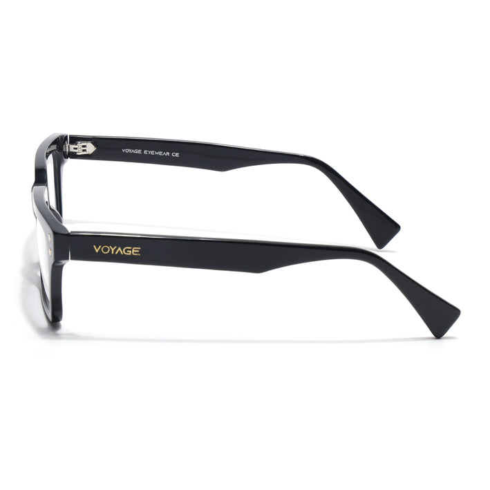 Voyage Glaze Black Rectangle Acetate Eyeglasses for Men & Women (FPK26022FMG8650)