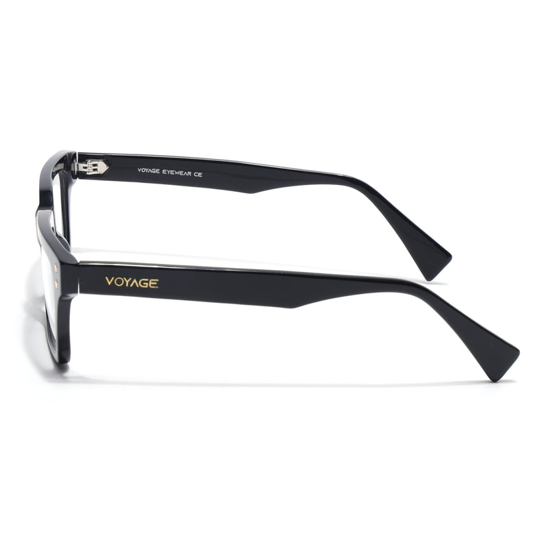 Voyage Glaze Black Rectangle Acetate Eyeglasses for Men & Women (FPK26022FMG8650)