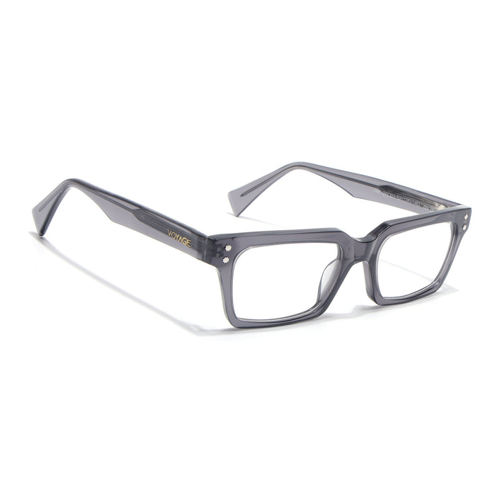 Voyage Glaze Grey Rectangle Acetate Eyeglasses for Men & Women (FPK26022FMG8651)