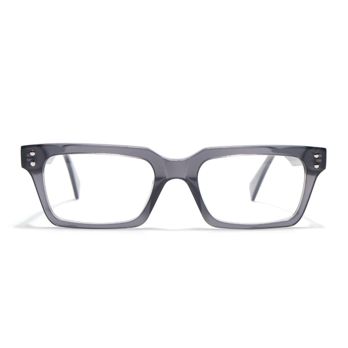 Voyage Glaze Grey Rectangle Acetate Eyeglasses for Men & Women (FPK26022FMG8651)