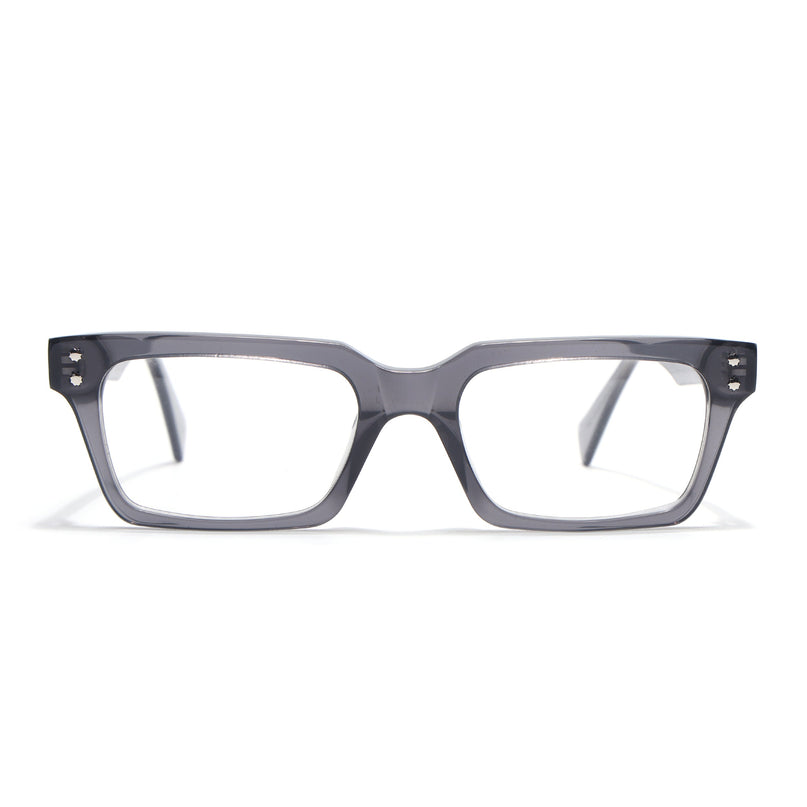 Voyage Glaze Grey Rectangle Acetate Eyeglasses for Men & Women (FPK26022FMG8651)