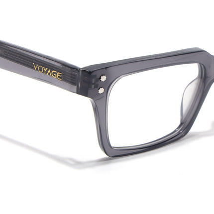 Voyage Glaze Grey Rectangle Acetate Eyeglasses for Men & Women (FPK26022FMG8651)