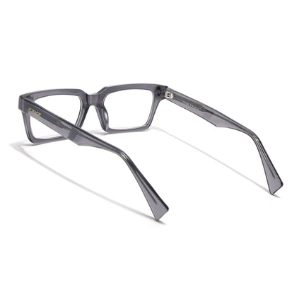Voyage Glaze Grey Rectangle Acetate Eyeglasses for Men & Women (FPK26022FMG8651)