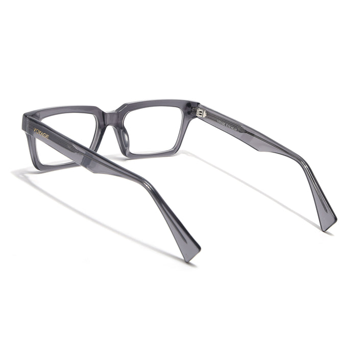 Voyage Glaze Grey Rectangle Acetate Eyeglasses for Men & Women (FPK26022FMG8651)