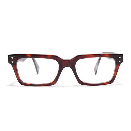 Voyage Glaze Demi Brown Rectangle Acetate Eyeglasses for Men & Women (FPK26022FMG8652)