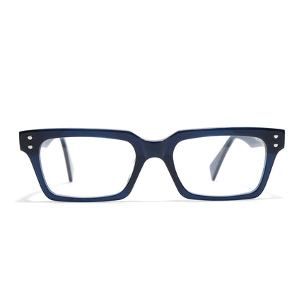 Voyage Glaze Blue Rectangle Acetate Eyeglasses for Men & Women (FPK26022FMG8654)