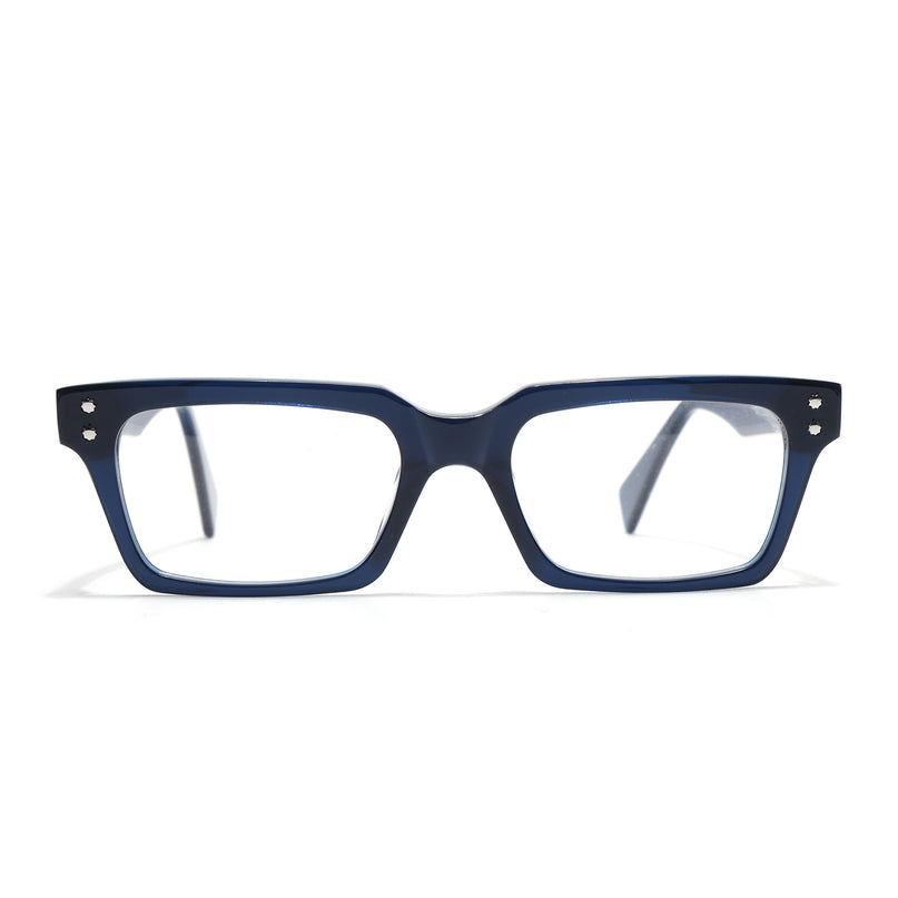 Voyage Glaze Blue Rectangle Acetate Eyeglasses for Men & Women (FPK26022FMG8654)