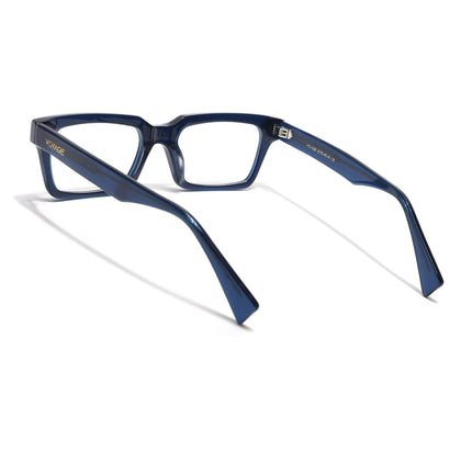 Voyage Glaze Blue Rectangle Acetate Eyeglasses for Men & Women (FPK26022FMG8654)