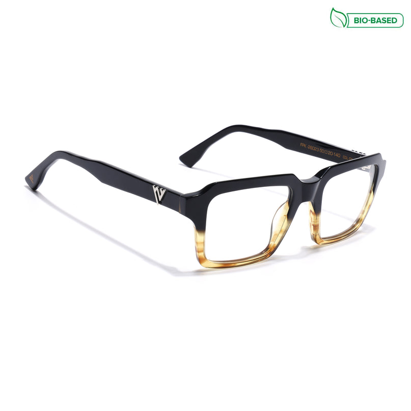 Voyage Glaze Black Wayfarer Acetate Eyeglasses for Men & Women (FPK26023FMG8124)
