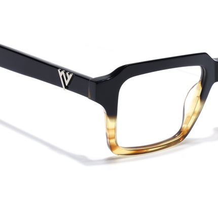 Voyage Glaze Black Wayfarer Acetate Eyeglasses for Men & Women (FPK26023FMG8124)