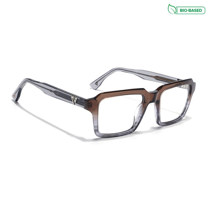 Voyage Glaze Brown Wayfarer Acetate Eyeglasses for Men & Women (FPK26023FMG8127)