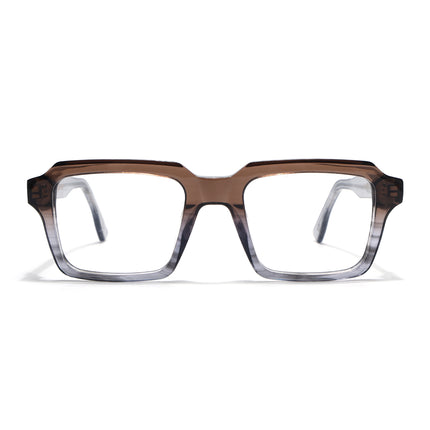 Voyage Glaze Brown Wayfarer Acetate Eyeglasses for Men & Women (FPK26023FMG8127)