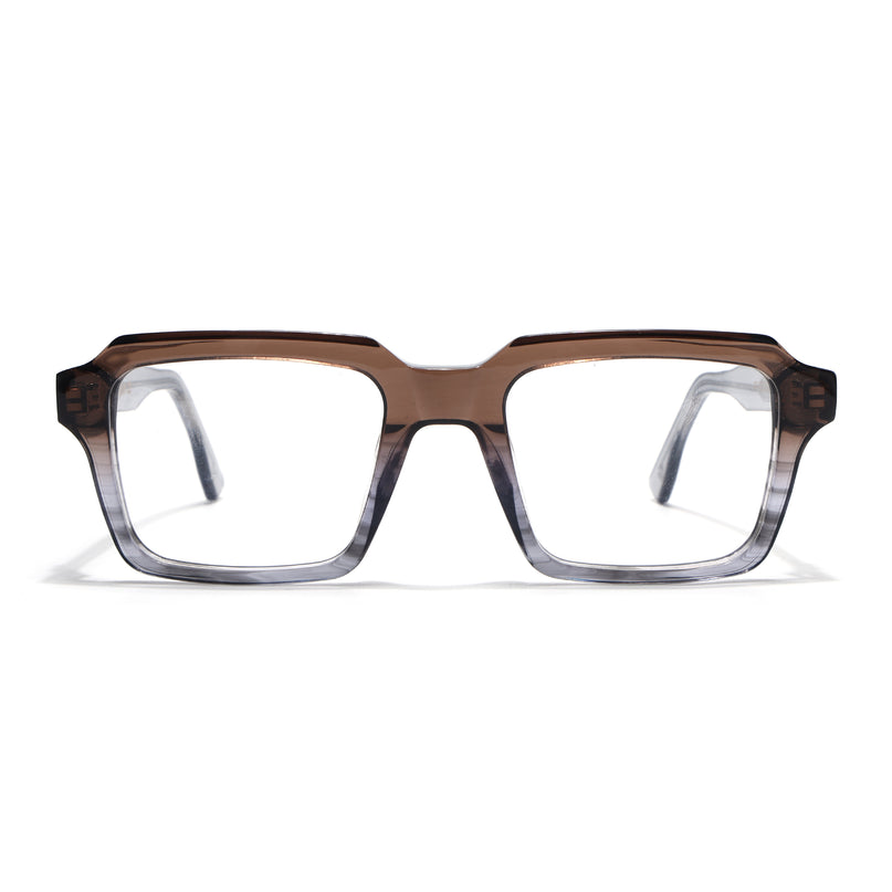 Voyage Glaze Brown Wayfarer Acetate Eyeglasses for Men & Women (FPK26023FMG8127)