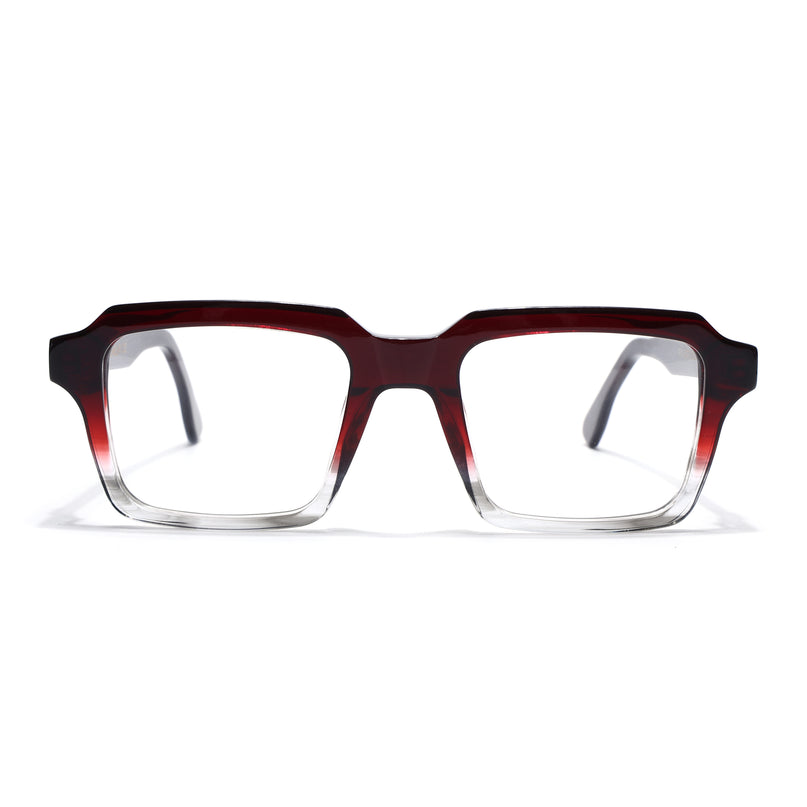 Voyage Glaze Wine Wayfarer Acetate Eyeglasses for Men & Women (FPK26023FMG8128)