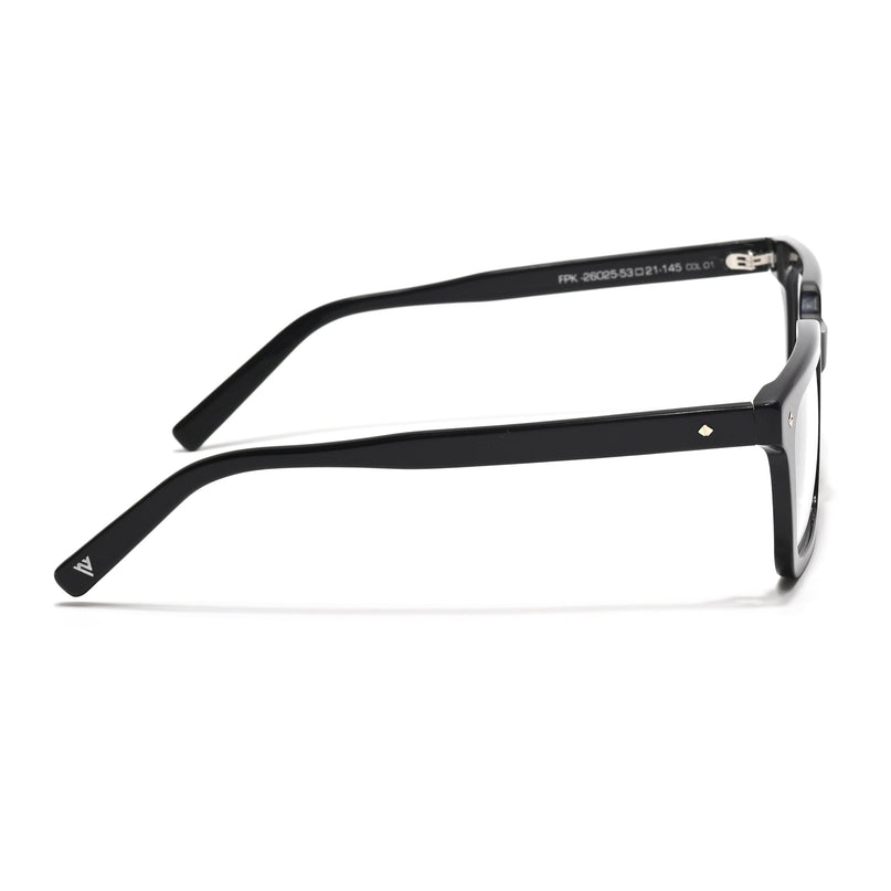 Voyage Glaze Black Wayfarer Acetate Eyeglasses for Men & Women (FPK26025FMG8665)