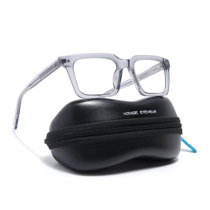 Voyage Glaze Grey Wayfarer Acetate Eyeglasses for Men & Women (FPK26025FMG8666)