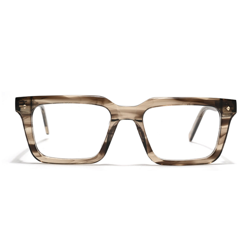 Voyage Glaze Demi Brown Wayfarer Acetate Eyeglasses for Men & Women (FPK26025FMG8667)