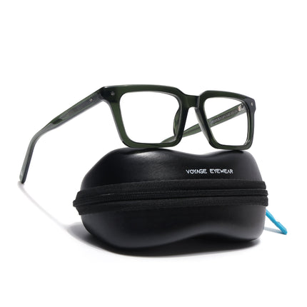 Voyage Glaze Green Wayfarer Acetate Eyeglasses for Men & Women (FPK26025FMG8668)