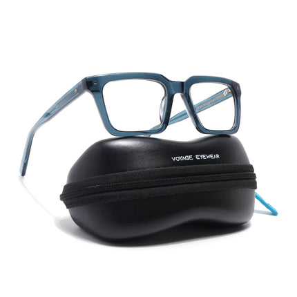 Voyage Glaze Blue Wayfarer Acetate Eyeglasses for Men & Women (FPK26025FMG8669)