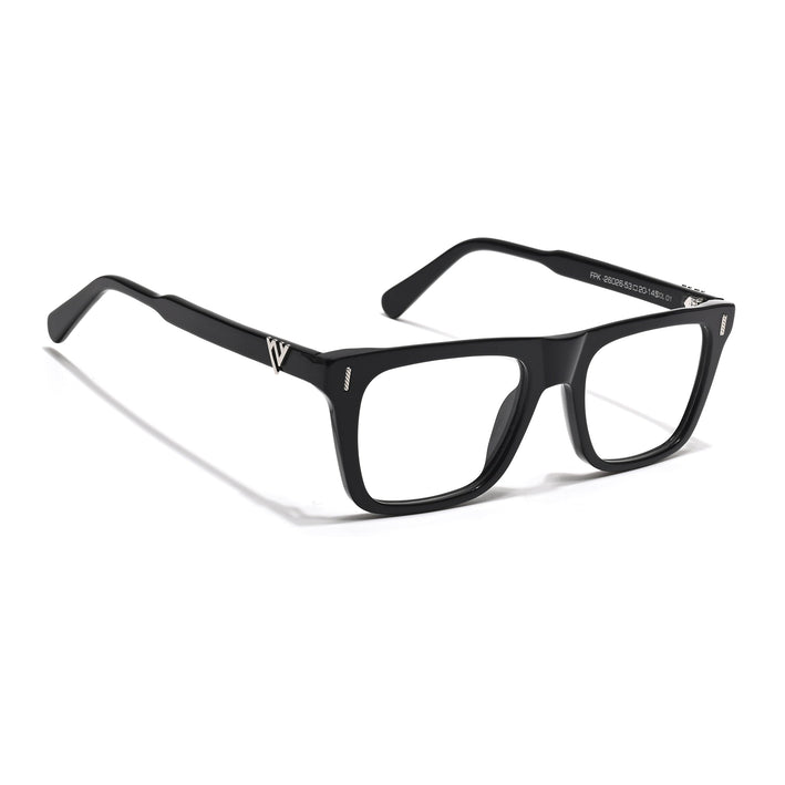 Voyage Glaze Black Wayfarer Acetate Eyeglasses for Men & Women (FPK26026FMG8685)