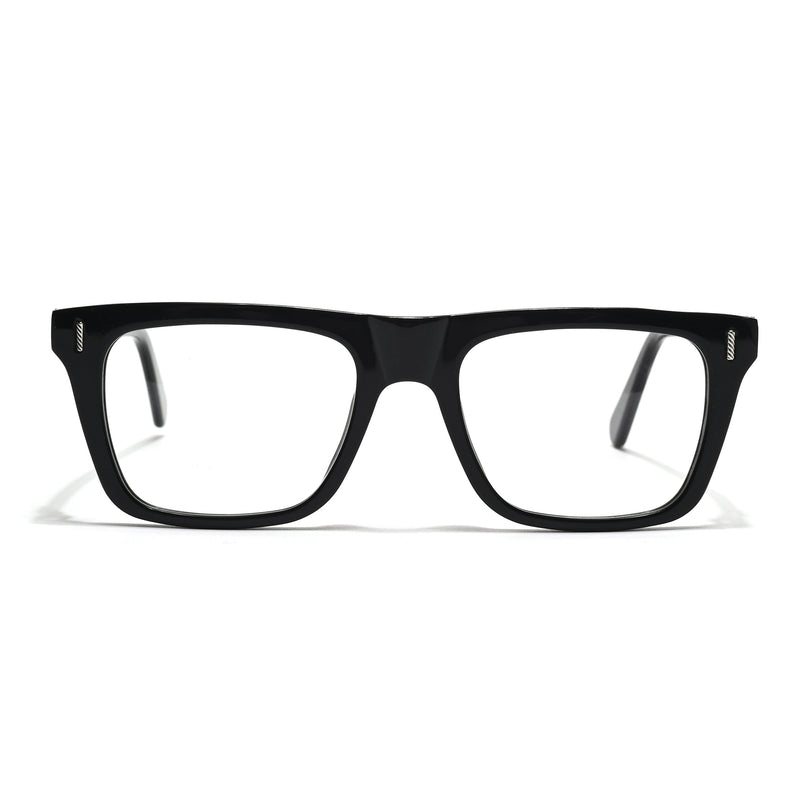 Voyage Glaze Black Wayfarer Acetate Eyeglasses for Men & Women (FPK26026FMG8685)