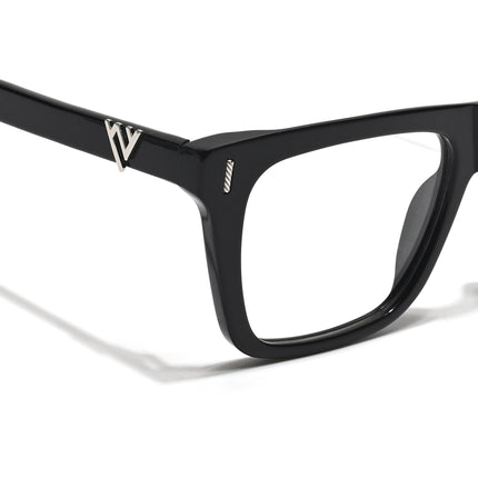 Voyage Glaze Black Wayfarer Acetate Eyeglasses for Men & Women (FPK26026FMG8685)