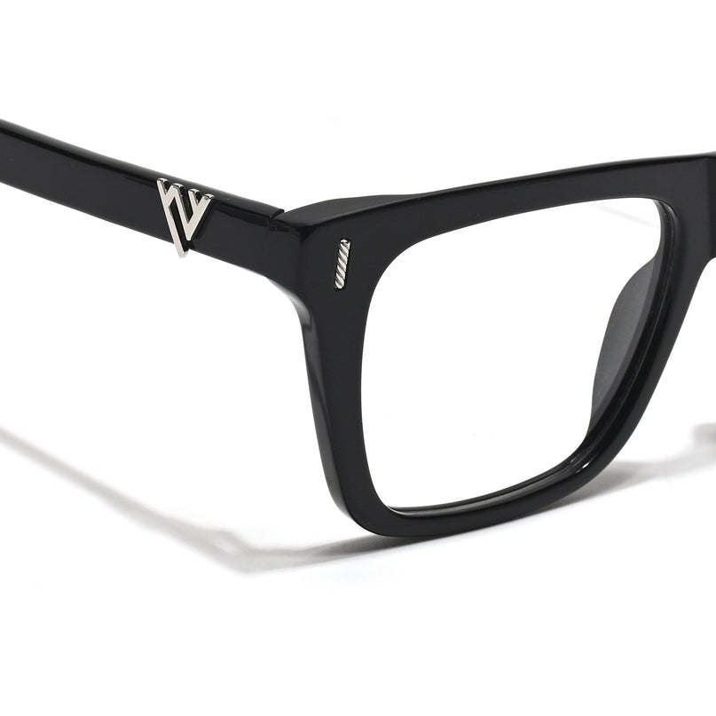 Voyage Glaze Black Wayfarer Acetate Eyeglasses for Men & Women (FPK26026FMG8685)