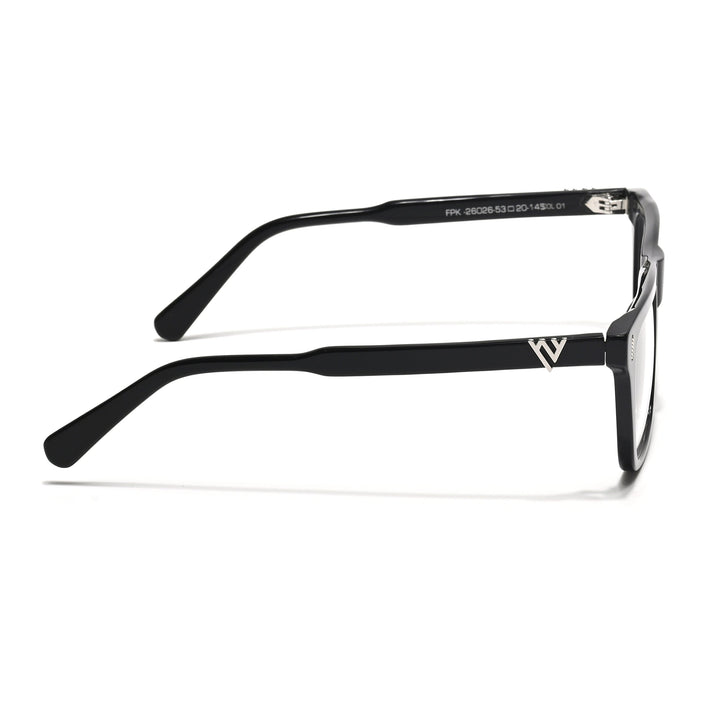 Voyage Glaze Black Wayfarer Acetate Eyeglasses for Men & Women (FPK26026FMG8685)