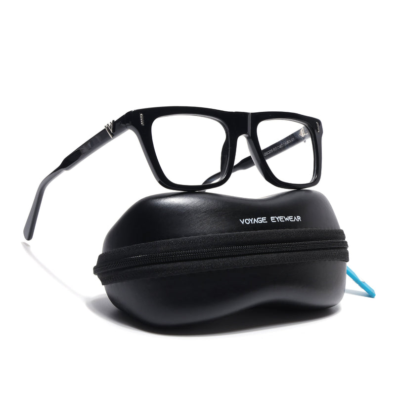 Voyage Glaze Black Wayfarer Acetate Eyeglasses for Men & Women (FPK26026FMG8685)