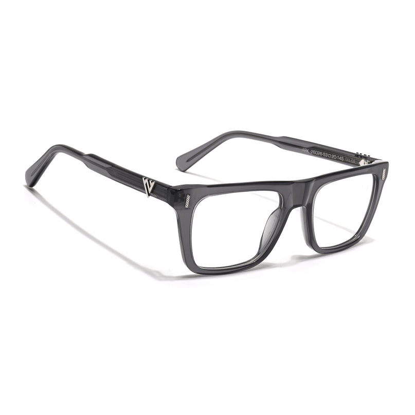 Voyage Glaze Grey Wayfarer Acetate Eyeglasses for Men & Women (FPK26026FMG8686)