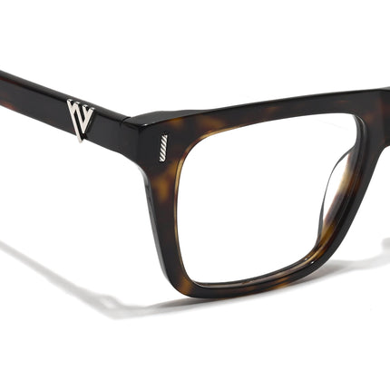Voyage Glaze Demi Brown Wayfarer Acetate Eyeglasses for Men & Women (FPK26026FMG8687)