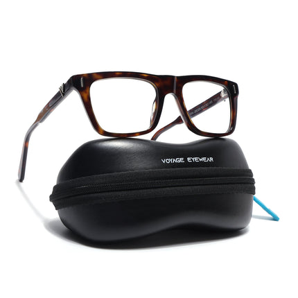Voyage Glaze Demi Brown Wayfarer Acetate Eyeglasses for Men & Women (FPK26026FMG8687)