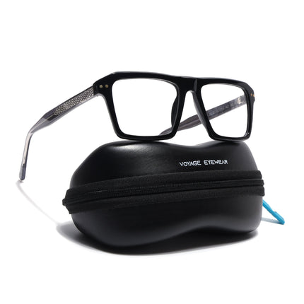 Voyage Glaze Black Wayfarer Acetate Eyeglasses for Men & Women (FPK26027FMG8640)