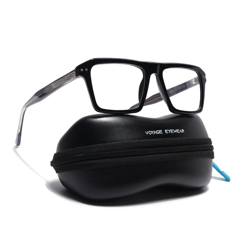 Voyage Glaze Black Wayfarer Acetate Eyeglasses for Men & Women (FPK26027FMG8640)