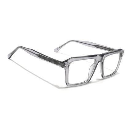 Voyage Glaze Grey Wayfarer Acetate Eyeglasses for Men & Women (FPK26027FMG8641)