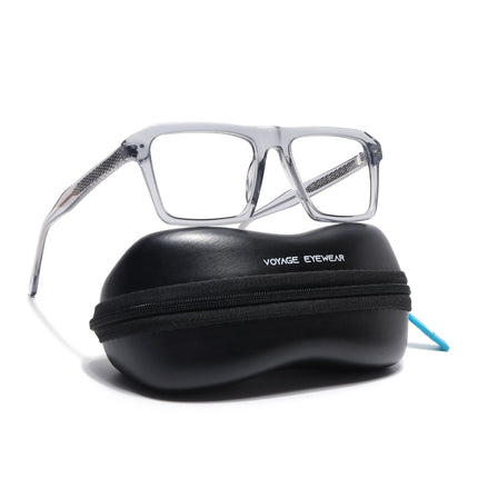 Voyage Glaze Grey Wayfarer Acetate Eyeglasses for Men & Women (FPK26027FMG8641)